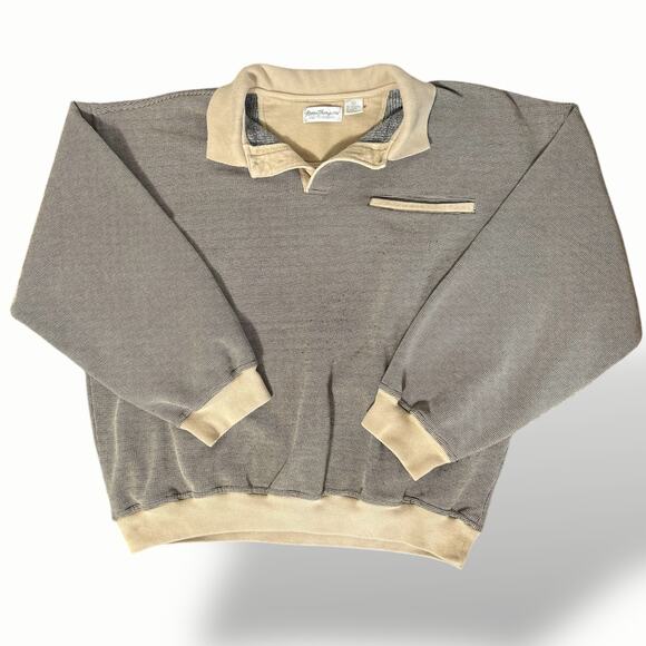 Vintage 90s Norm Thompson Polo Sweatshirt - Grandpa Core - XL - 89 - Picture 2 of 8